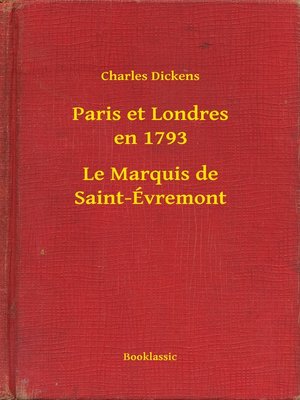 cover image of Paris et Londres en 1793--Le Marquis de Saint-Évremont